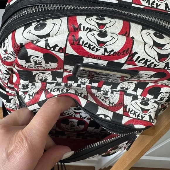 Loungefly Disney Parks Mickey Mouse Club Mini Backpack - Like New- Black & White - Picture 7 of 14
